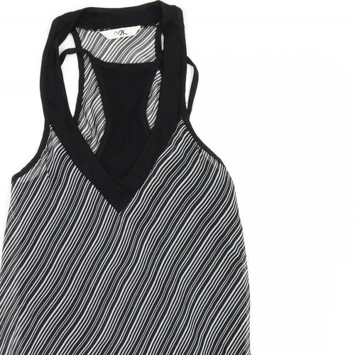 MK  Womens Black Striped  Camisole T-Shirt Size 10