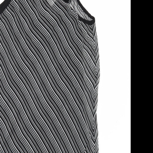 MK  Womens Black Striped  Camisole T-Shirt Size 10