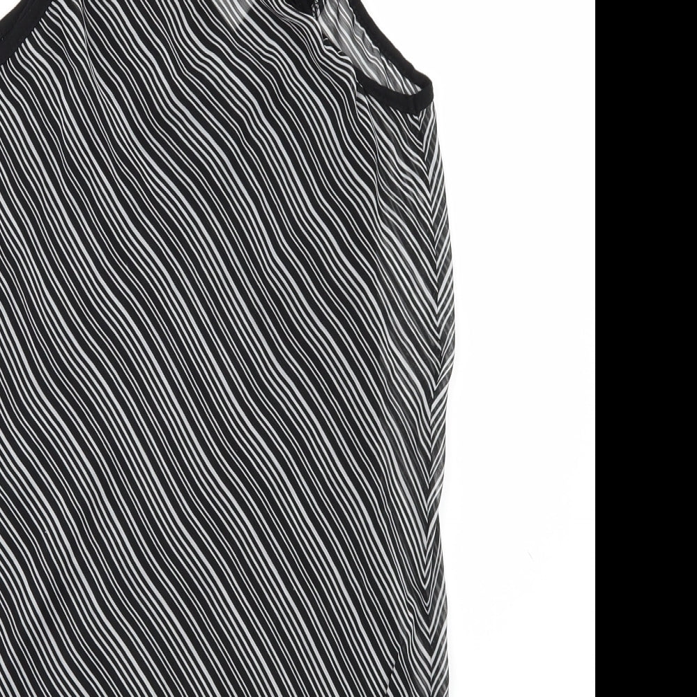 MK  Womens Black Striped  Camisole T-Shirt Size 10