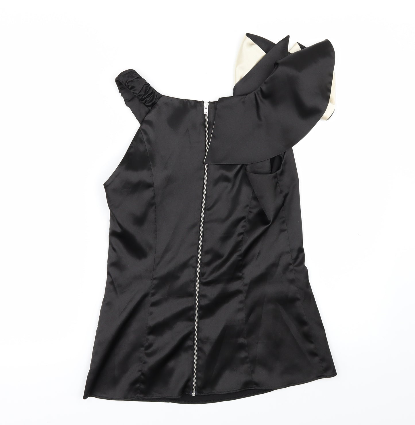 et vous Womens Black   Tunic Blouse Size 8  - Shoulder Detail