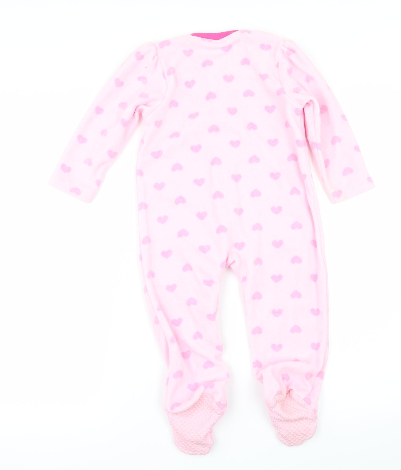 BHS Girls Pink Solid Fleece Kimono One Piece Size 12-18 Months