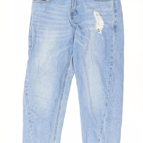 YENA Womens Blue  Denim Cropped Jeans Size M L25 in