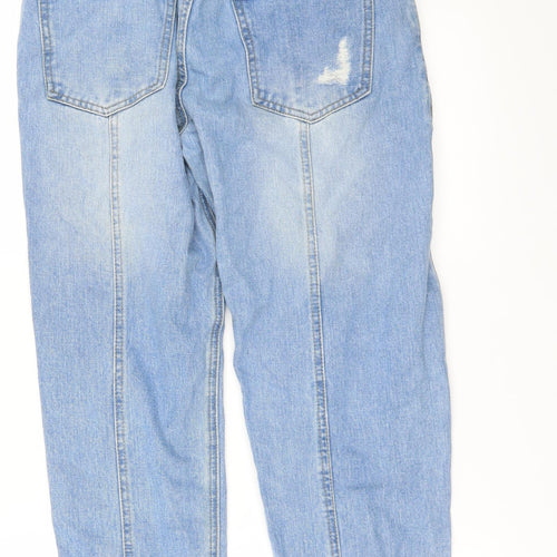 YENA Womens Blue  Denim Cropped Jeans Size M L25 in