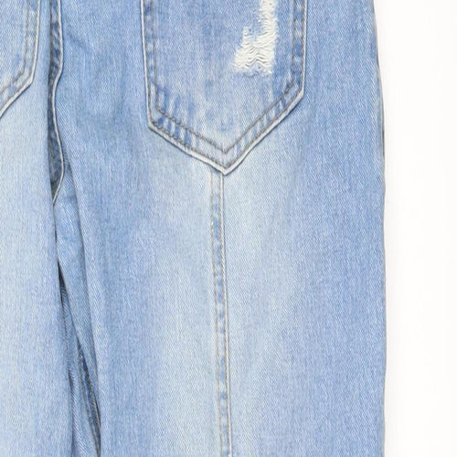 YENA Womens Blue  Denim Cropped Jeans Size M L25 in