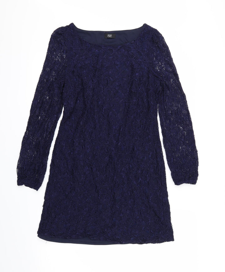 F&F Womens Blue Lace A-Line Size 10