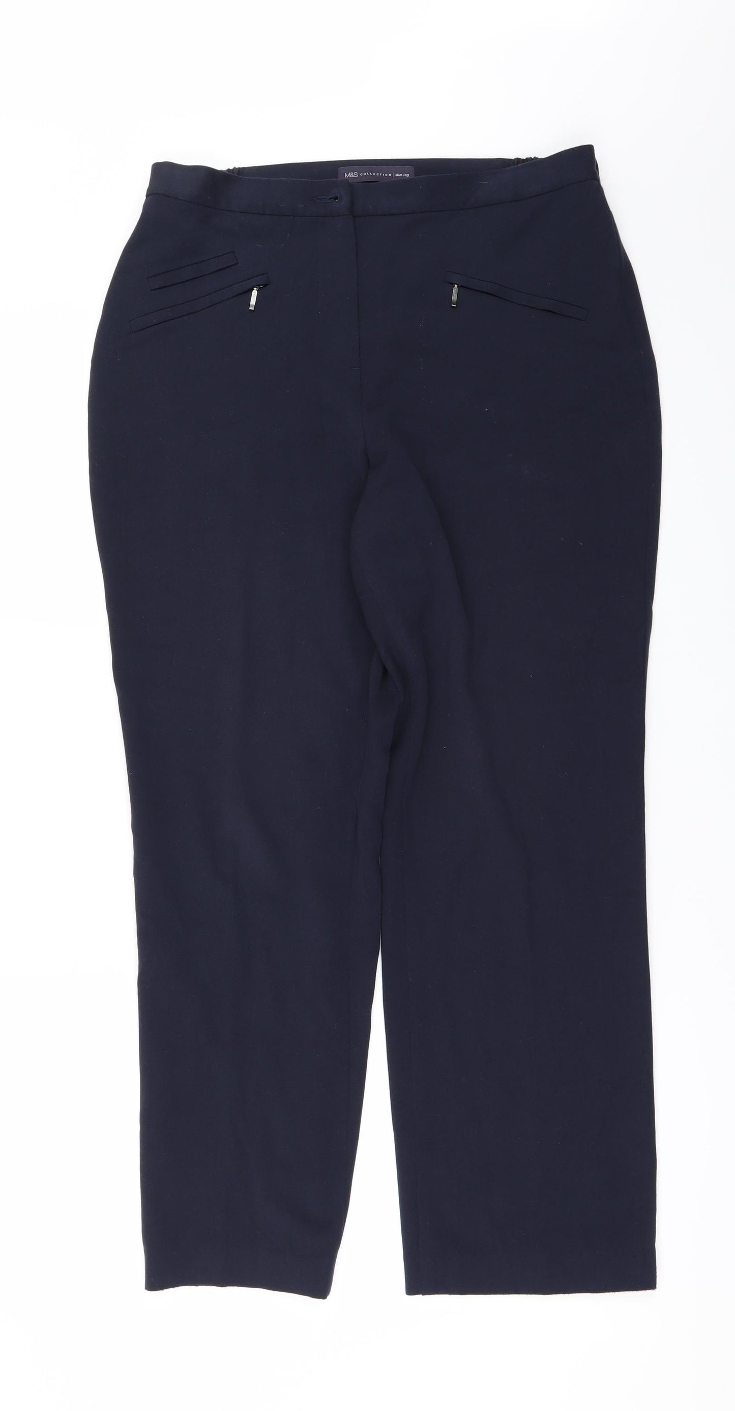 Marks and Spencer Womens Blue   Trousers  Size 10 L27 in