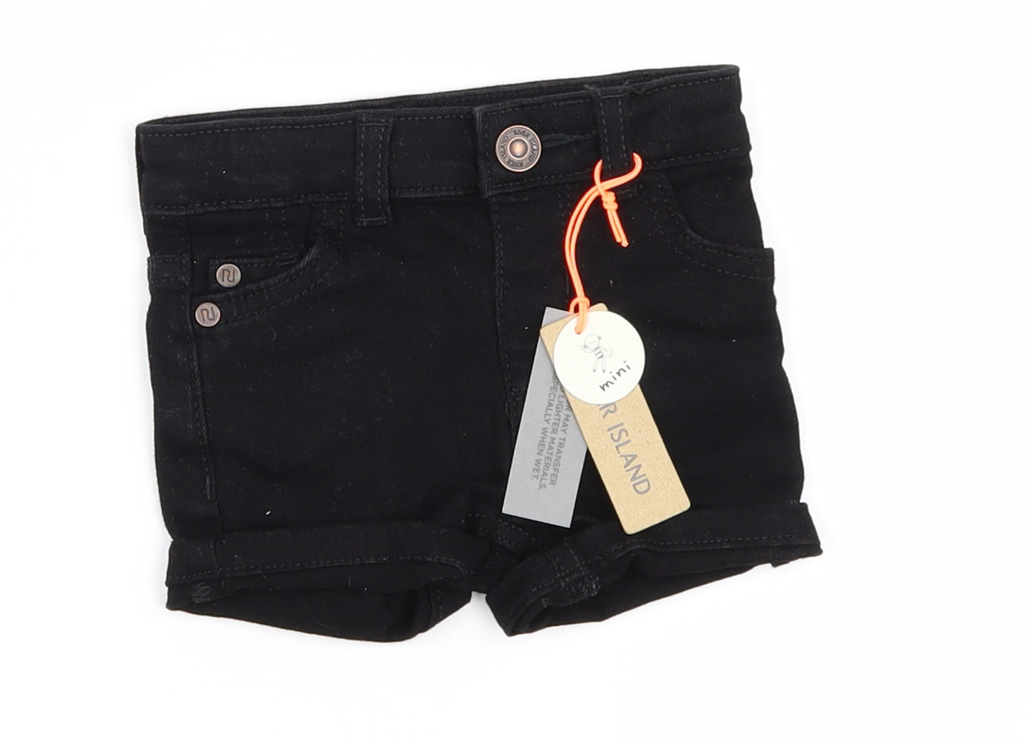 River Island Boys Black  Denim Cropped Jeans Size 3-6 Months  - SHORTS