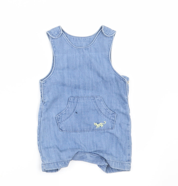 Marks and Spencer Baby Black Denim Dungaree One-Piece Size 0-3 Months