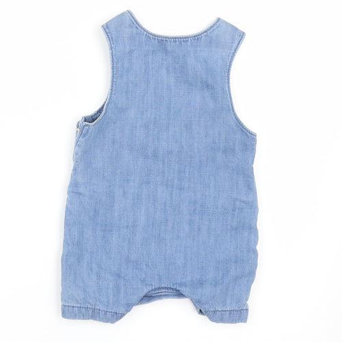 Marks and Spencer Baby Black  Denim Dungaree One-Piece Size 0-3 Months