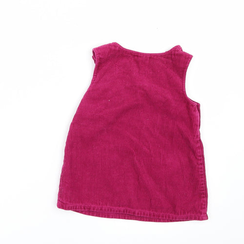 John Lewis Girls Red  Corduroy Pinafore/Dungaree Dress  Size 6-7 Years