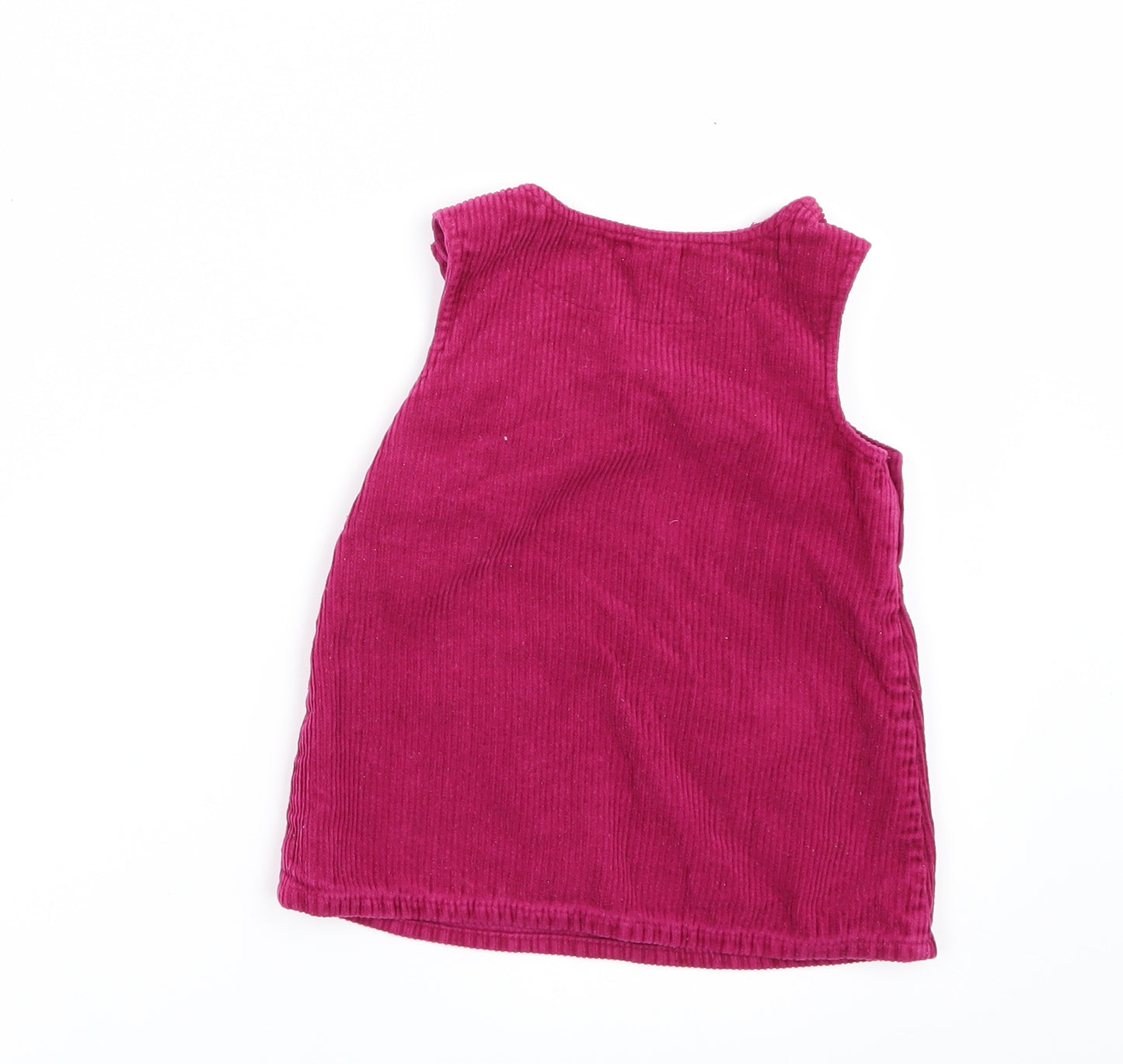 John Lewis Girls Red  Corduroy Pinafore/Dungaree Dress  Size 6-7 Years