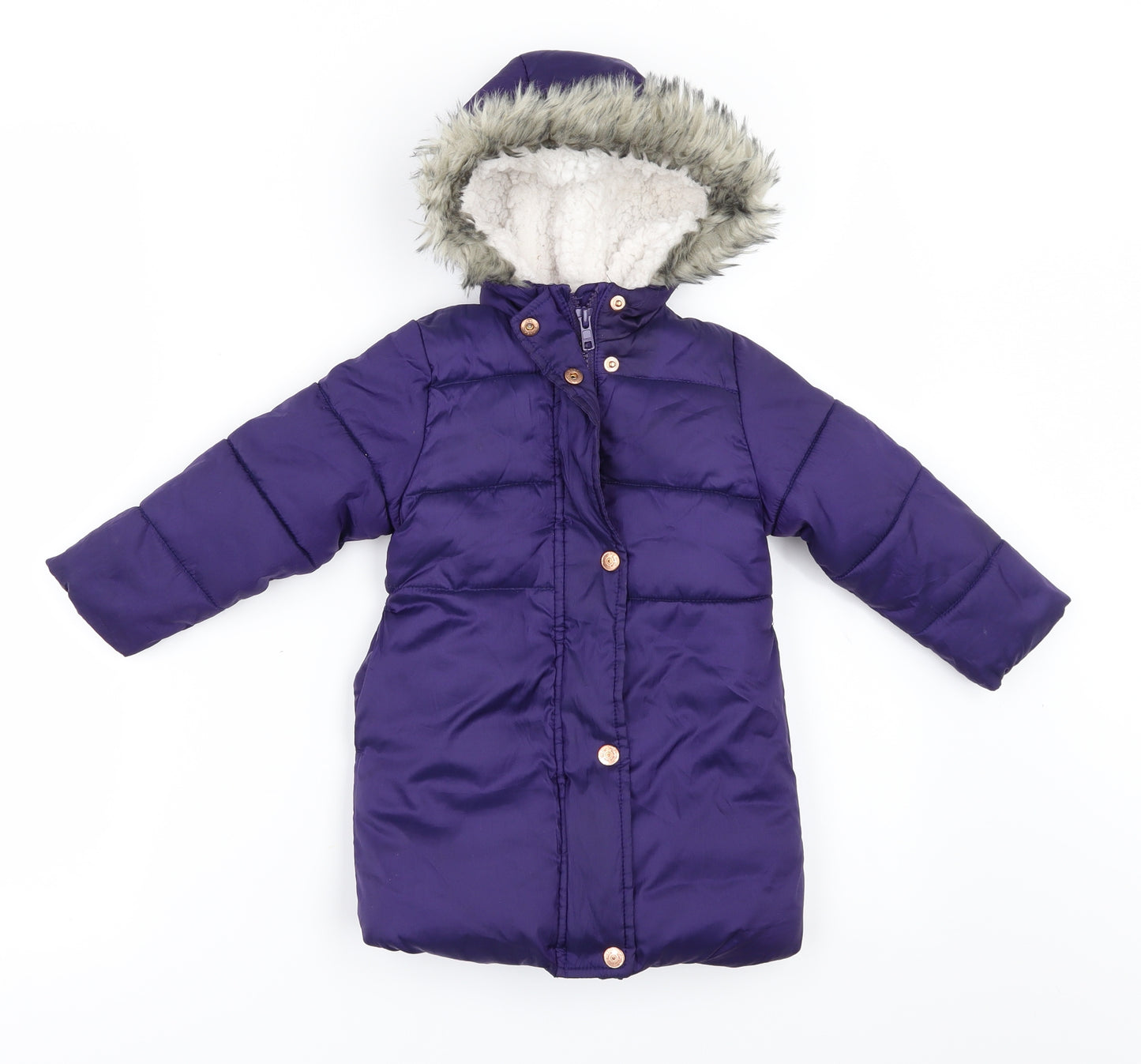Mothercare Girls Purple   Jacket  Size 9-12 Months
