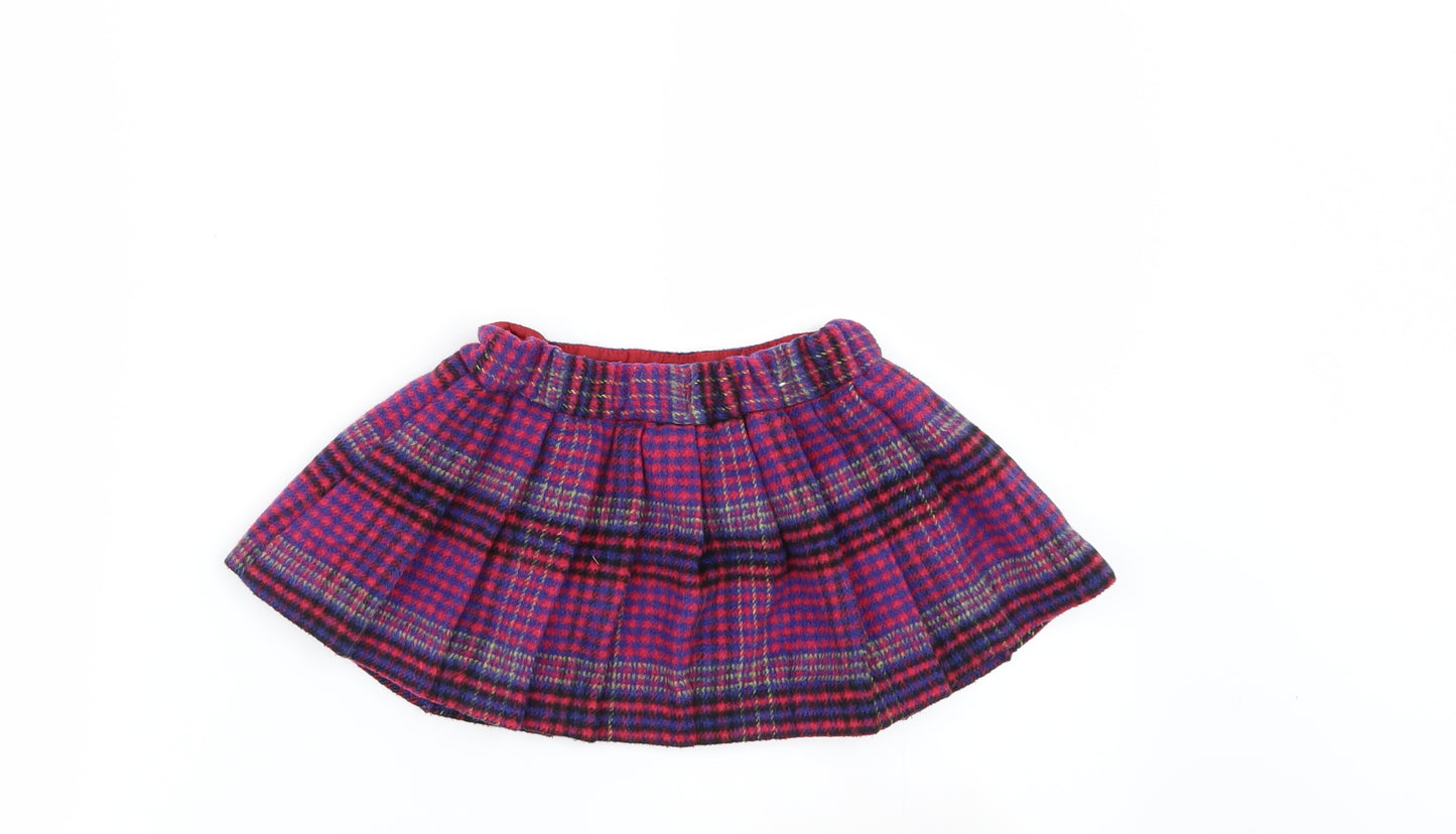 NEXT Girls Pink Check  Skater Skirt Size 6-9 Months