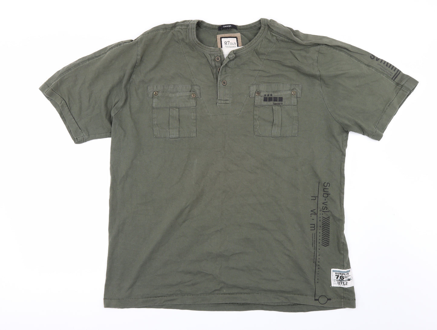 George Mens Green    T-Shirt Size XL