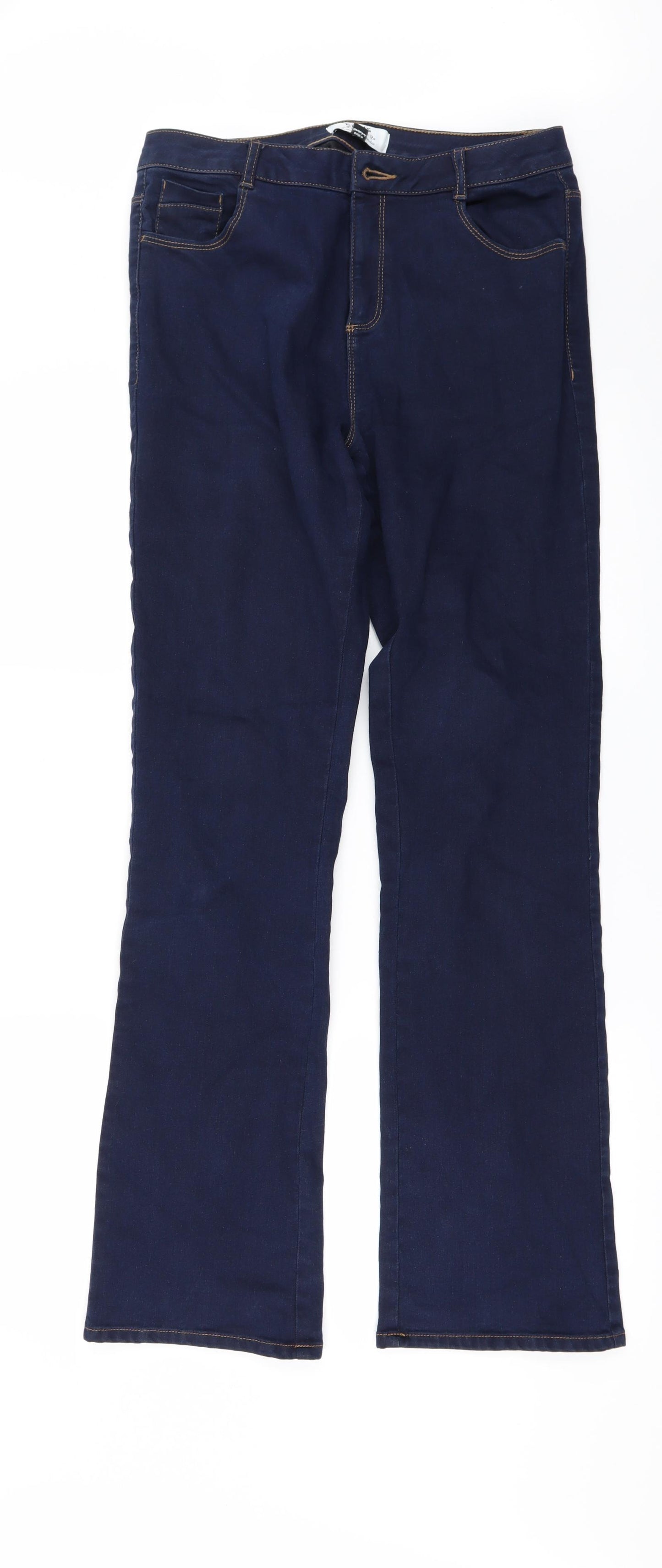 Dorothy Perkins Womens Blue  Denim Bootcut Jeans Size 12 L32 in