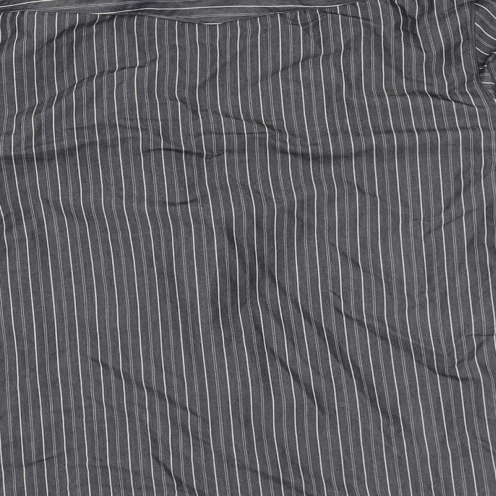 For Men Mens Black Striped   Button-Up Size M