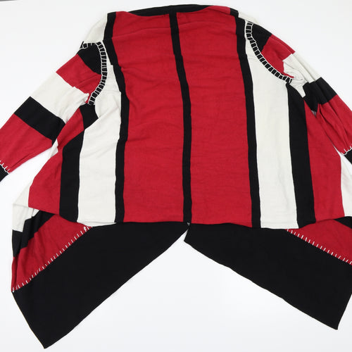 SPANNER Womens Multicoloured Striped  Wrap Jumper One Size