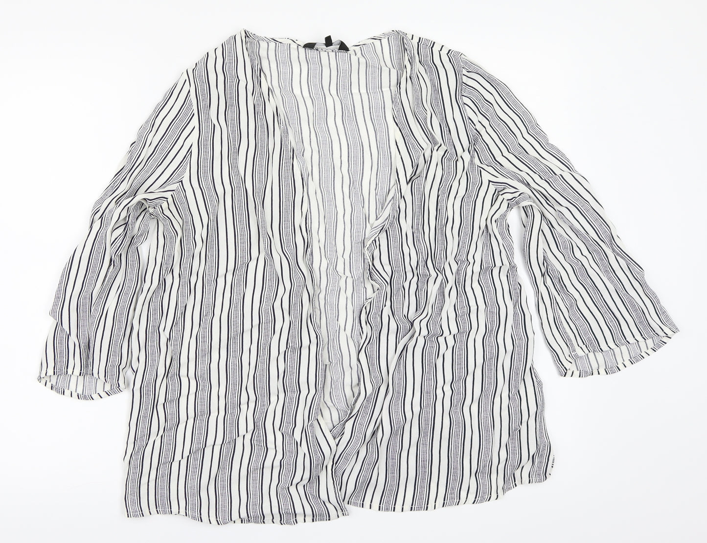 NEWLOOK Womens White Striped  Basic Blouse Size 12