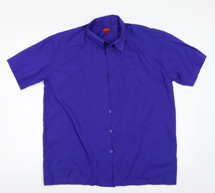 Petroleum Mens Blue    Button-Up Size L