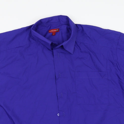 Petroleum Mens Blue    Button-Up Size L