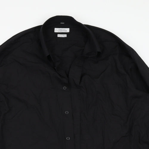Savatini Mens Black    Button-Up One Size