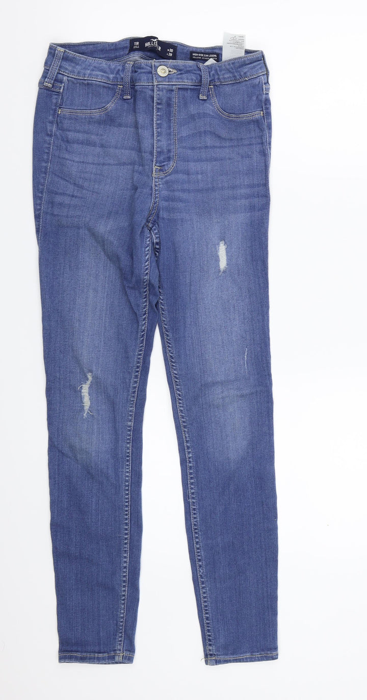 Hollister Womens Blue Denim Jegging Leggings One Size L27 in