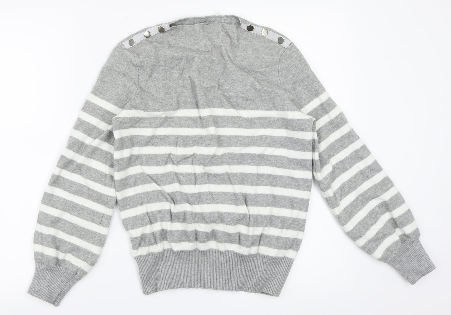 Principles Womens Grey Striped  Pullover Jumper Size 12