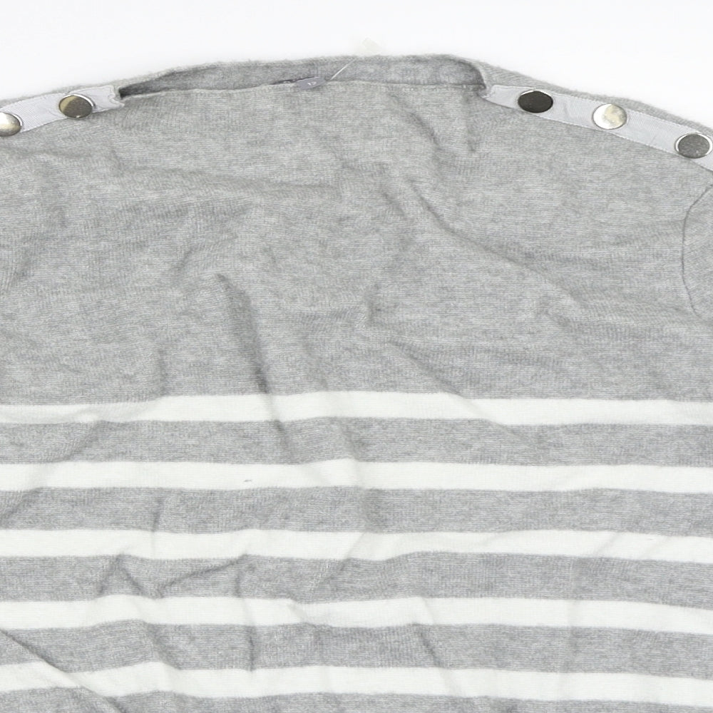 Principles Womens Grey Striped  Pullover Jumper Size 12