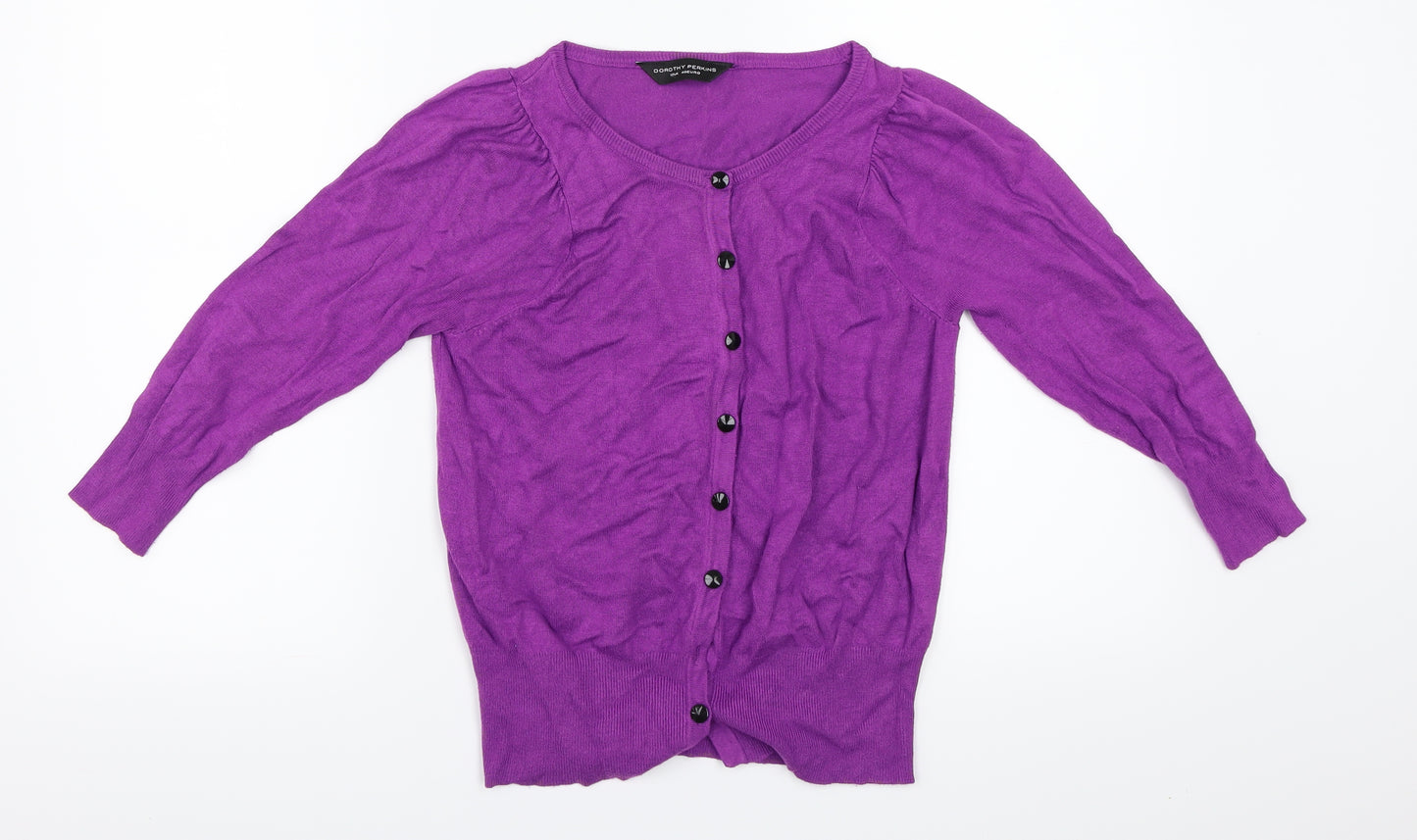 Dorothy Perkins Womens Purple   Cardigan Jumper Size 12