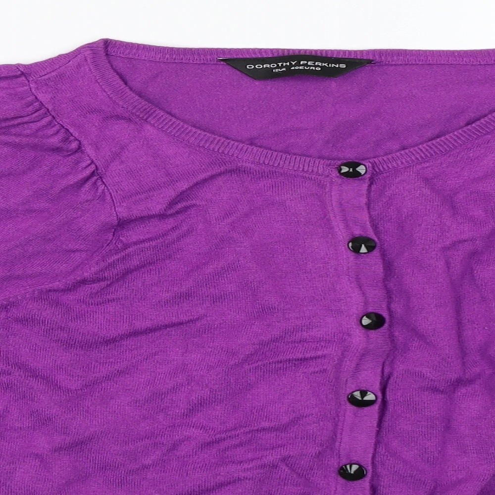 Dorothy Perkins Womens Purple   Cardigan Jumper Size 12