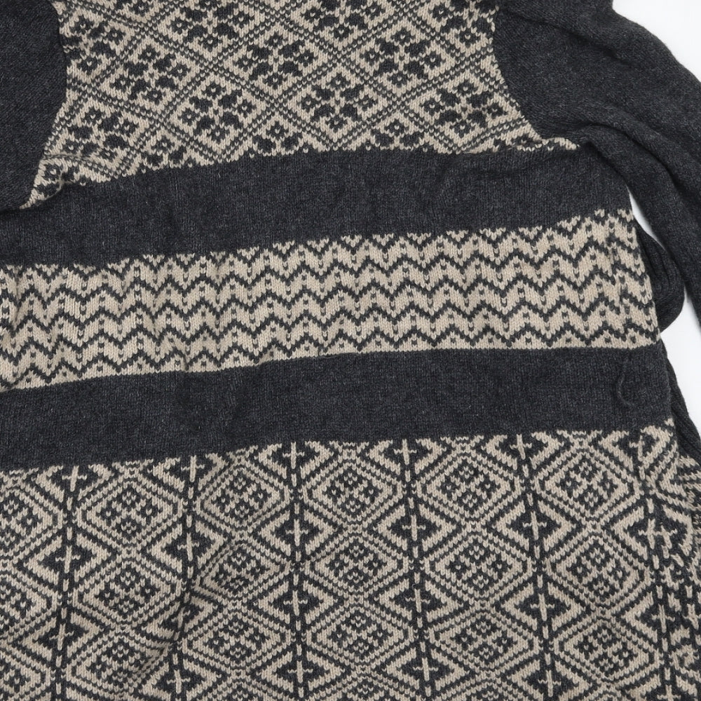 Rocha John Rocha Womens Grey Argyle/Diamond  Cardigan Jumper Size 16