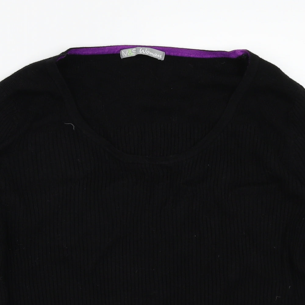 M&S Woman Womens Black   Pullover Jumper Size 18