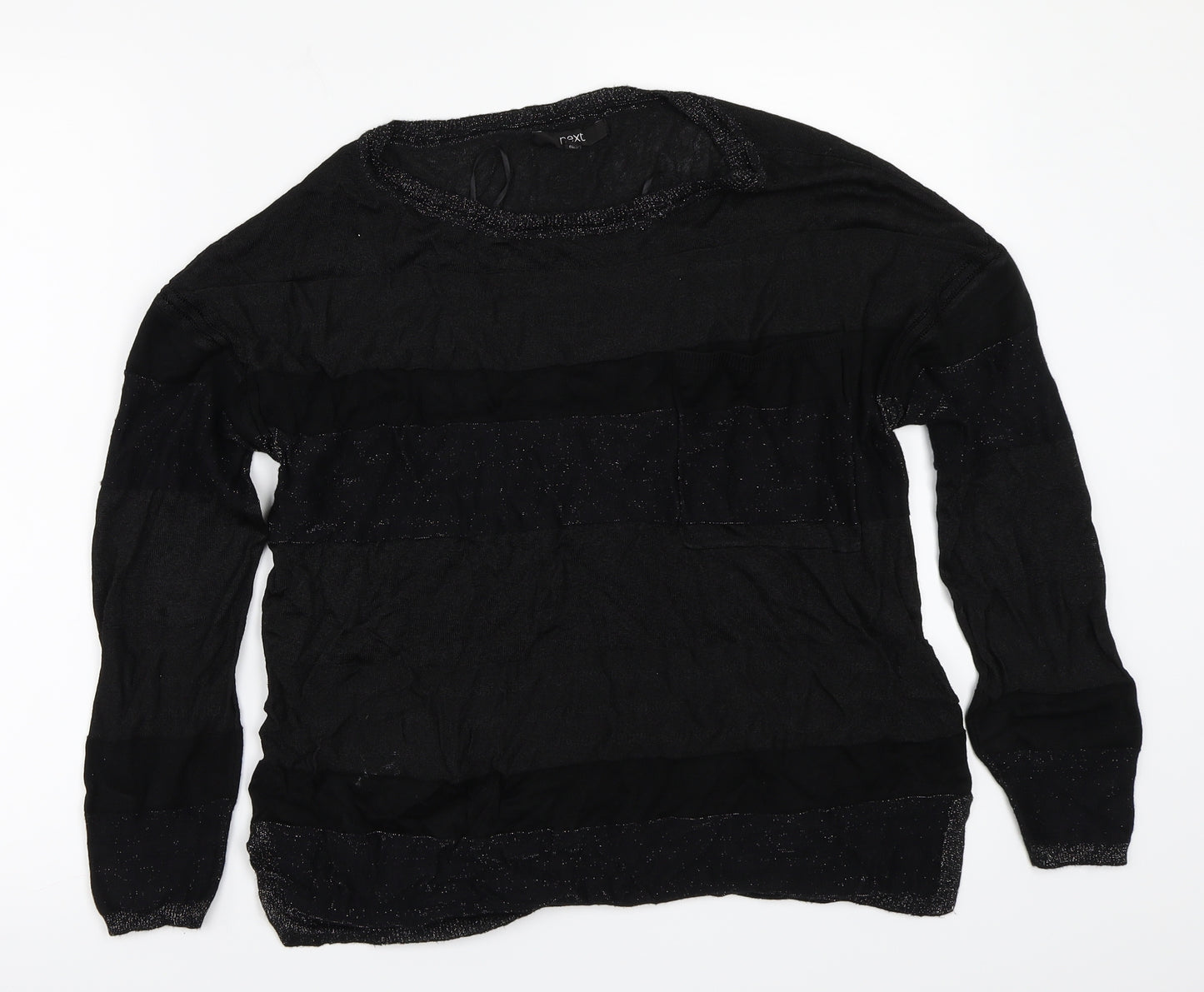 Next Level Womens Black   Pullover Sweatshirt Size 12