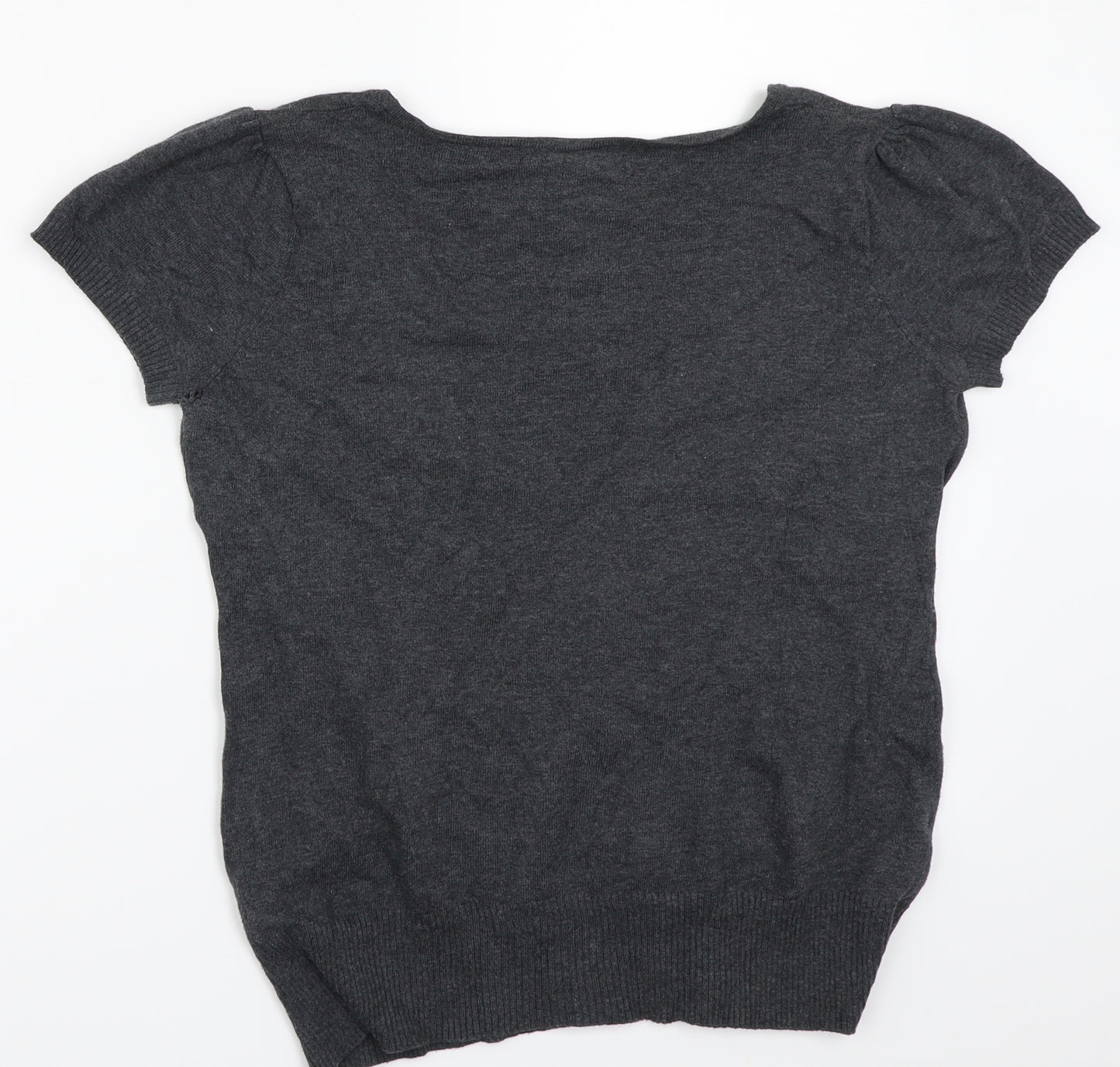 Evie Womens Grey   Basic Blouse Size 12