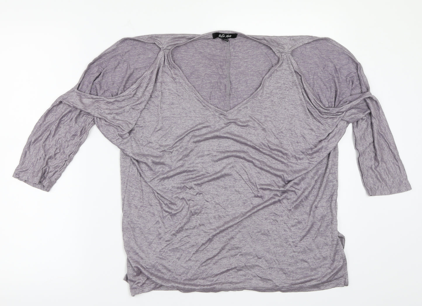Belle Vere Womens Grey   Basic T-Shirt Size 12