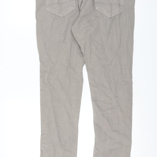 UpFashion Womens Grey   Straight Jeans Size 10 L30 in