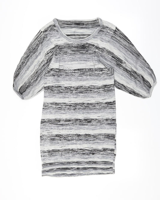 Front view of GIVe women’s grey jumper dress, size M