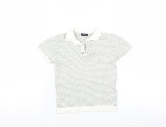Front view of Next boys’ grey basic polo, size 2-3, years