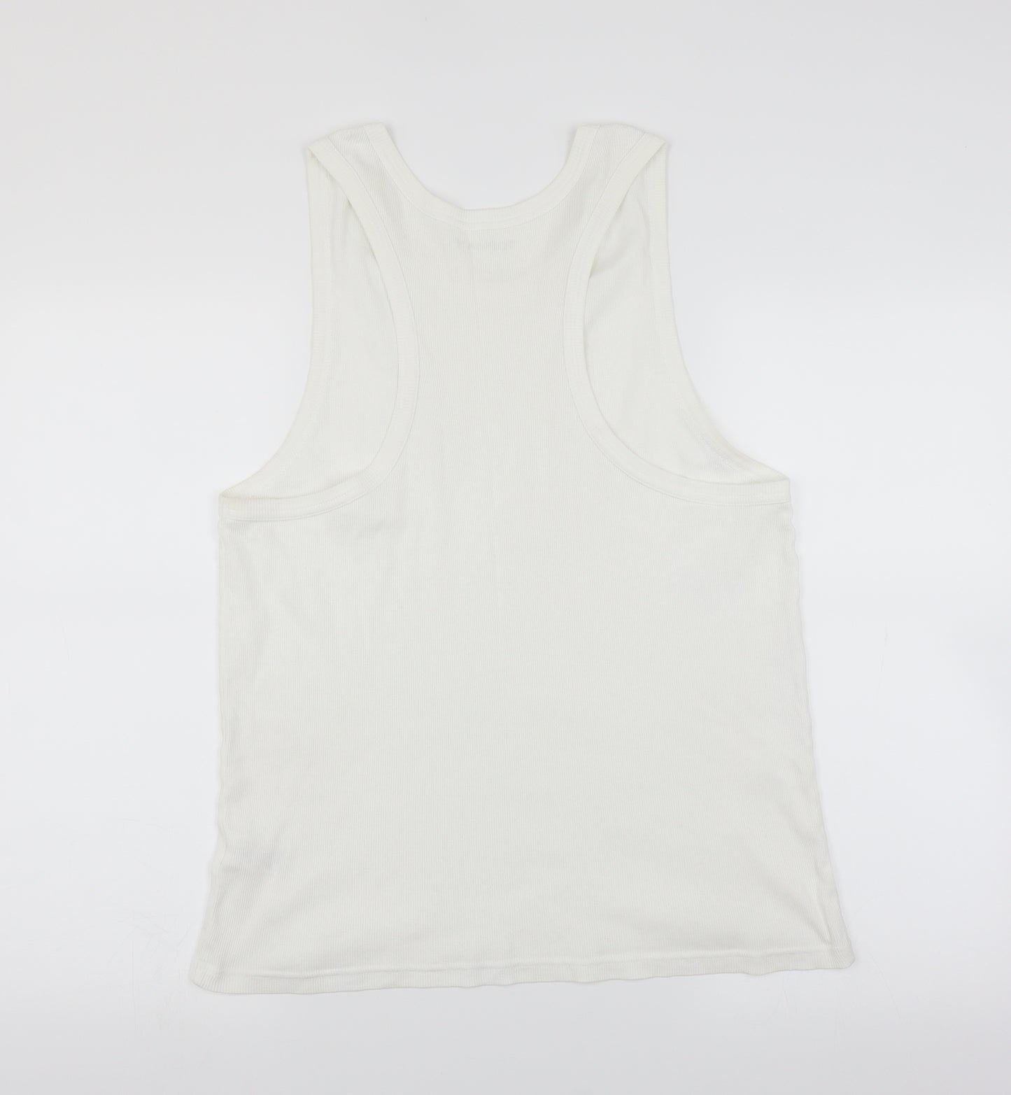 Topman Mens White    T-Shirt Size L  - Tank Vest