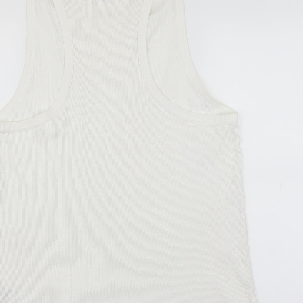 Topman Mens White    T-Shirt Size L  - Tank Vest