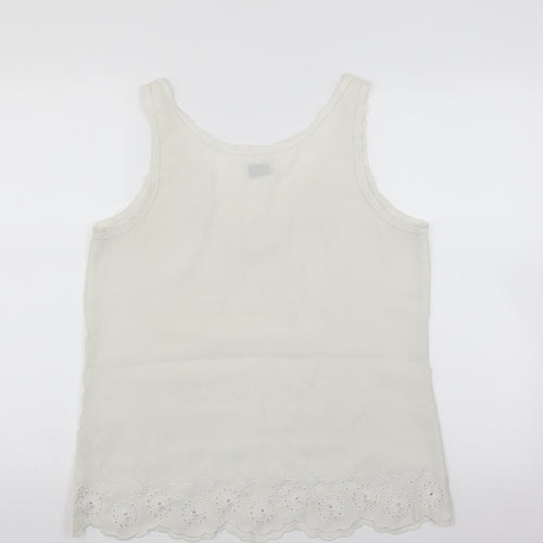Jeanswest Womens Ivory   Basic Blouse Size 12  - Floral embroidery