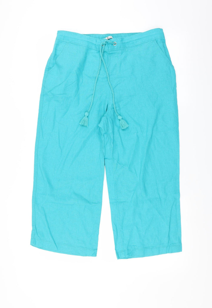 Sainsburys Womens Blue   Trousers  Size 12 L21 in - cropped