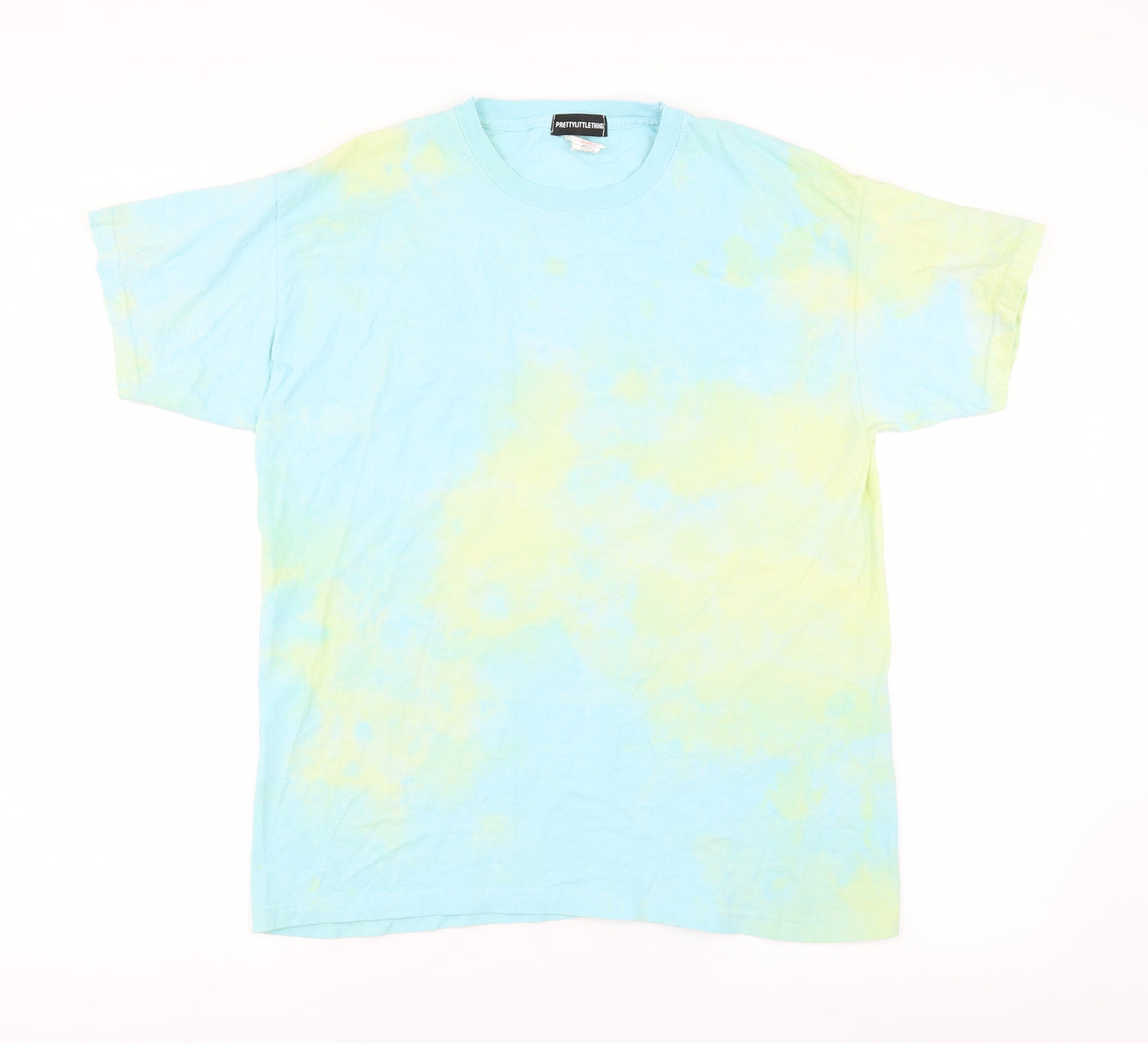 PRETTYLITTLETHING Womens Blue   Basic T-Shirt Size S  - Tie dye