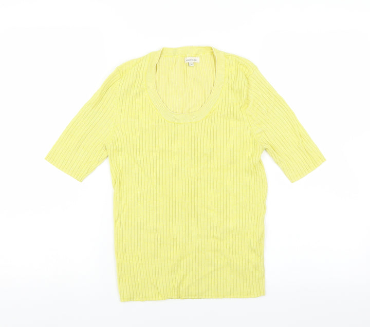River Island Womens Yellow Pullover Jumper Size 12