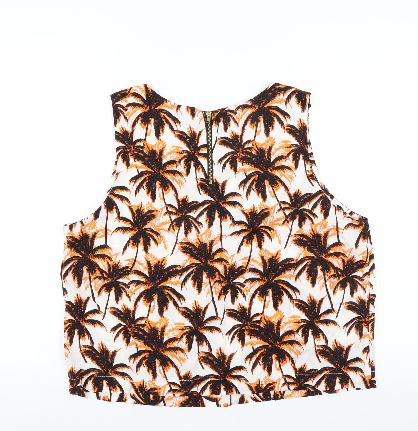 Dorothy Perkins Womens Orange   Basic Blouse Size 16  - Palm Trees