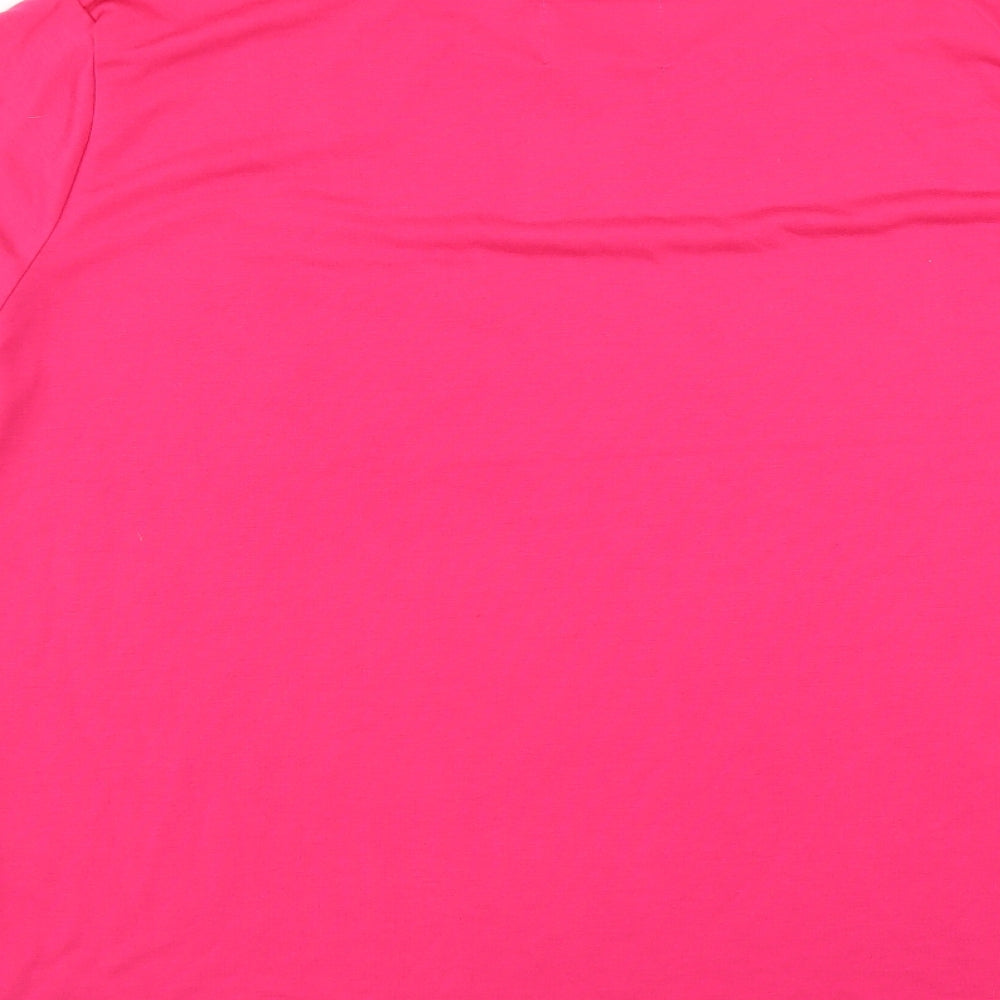 Time To Dream Womens Pink Solid  Top Pyjama Top Size M  - lips