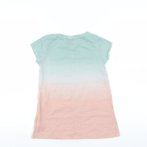 NEXT Girls Green   Basic T-Shirt Size 7 Years  - sun beaming la dreaming