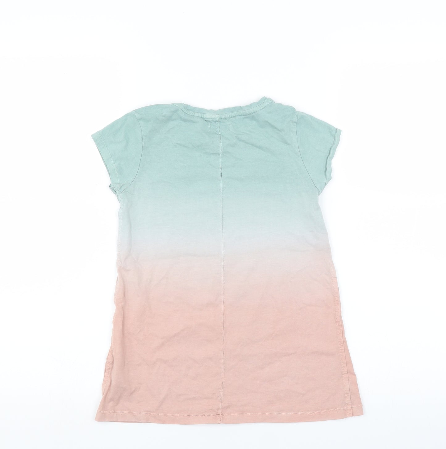 NEXT Girls Green   Basic T-Shirt Size 7 Years  - sun beaming la dreaming
