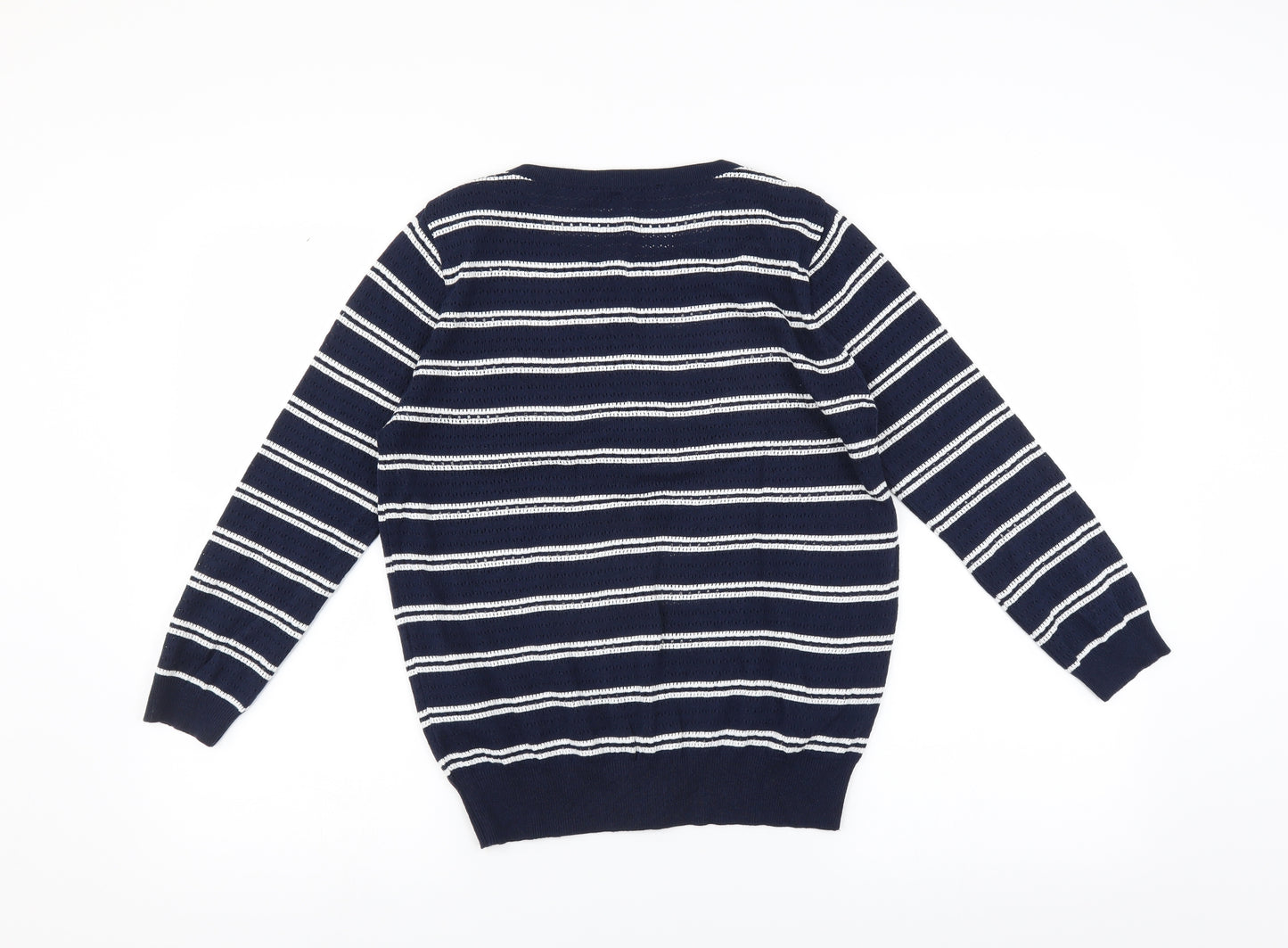 Very Womens Blue Striped  Cardigan Jumper Size 14