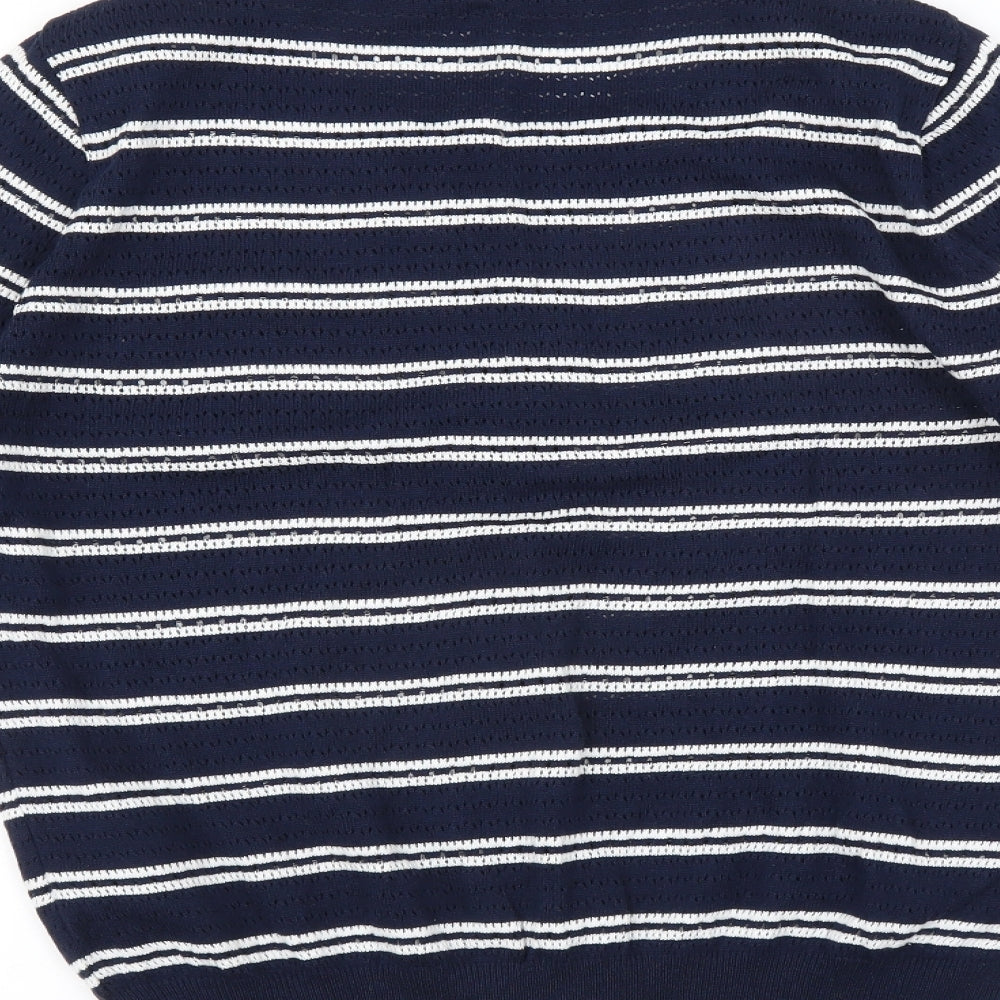 Very Womens Blue Striped  Cardigan Jumper Size 14